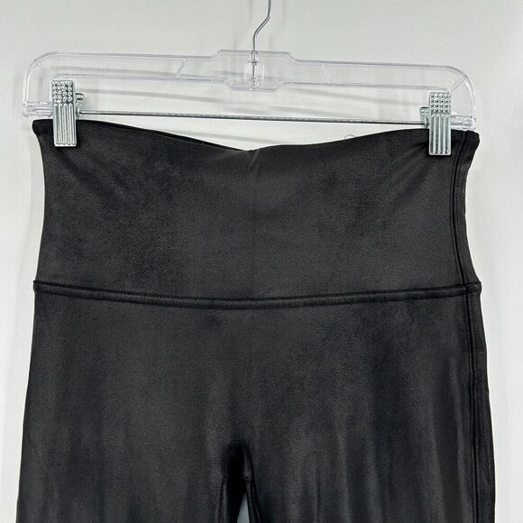 SPANX Women's Black Faux Leather Skinny Leggings Pull On Pants Size Large - Picture 8 of 10